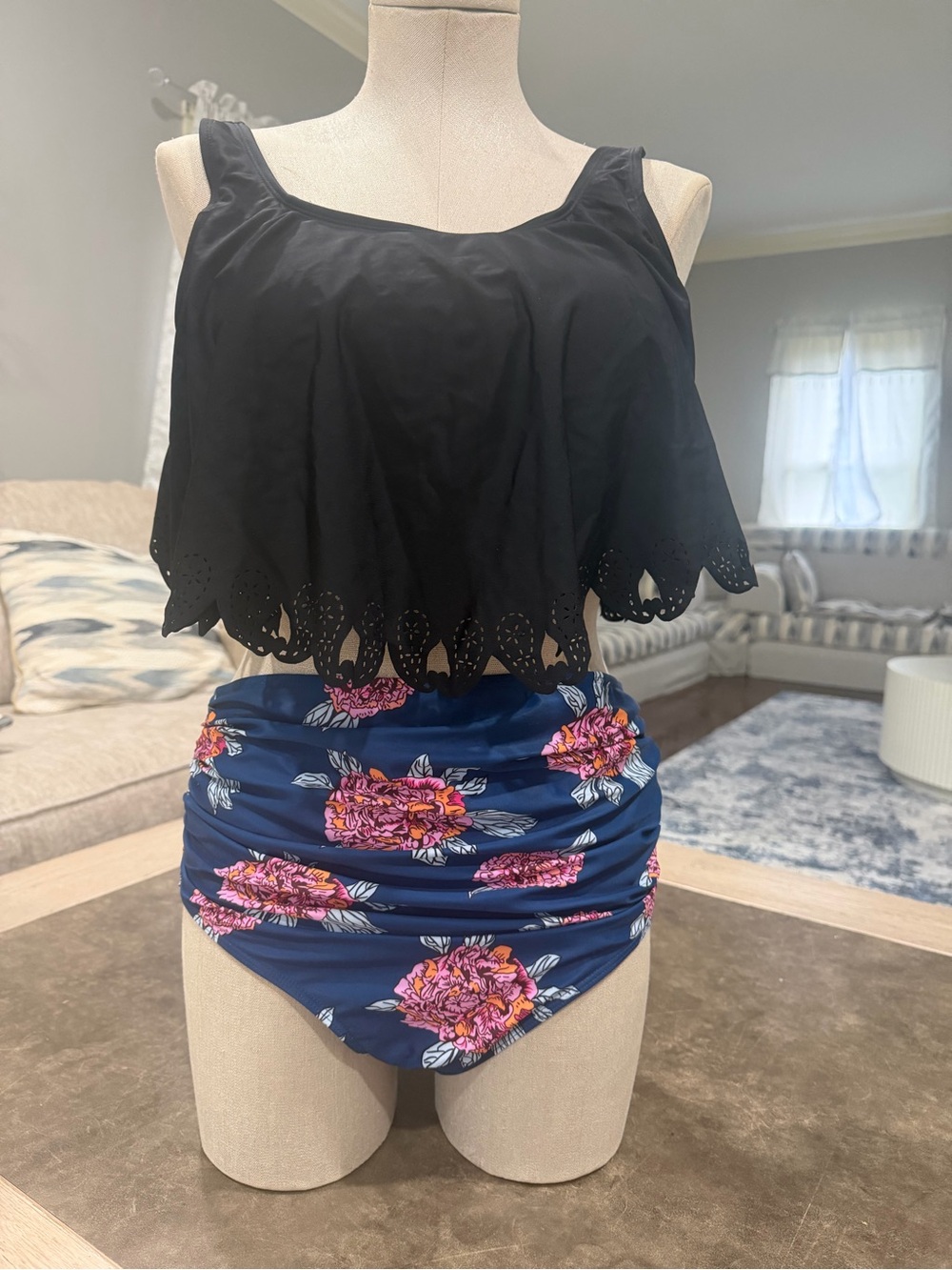 Mooncore ruffle high waisted bikini set